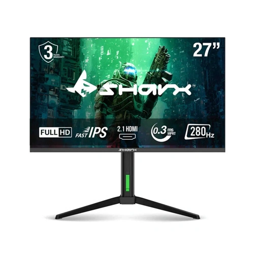 Sharx PROFIN (27F280I) 27" FHD (1920x1080), 280Hz, 0.3ms, Fast IPS, HDMI 2.1, Built in Speaker Gaming Monitor - Black