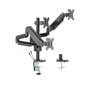Twisted Minds Triple Monitor Arm with Dual 3.0 USB Port (17"-27" Flat & Curved Monitors)