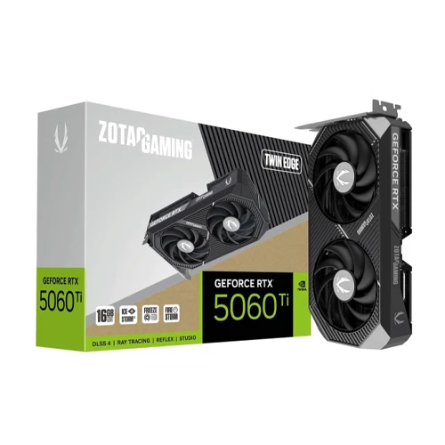 ZOTAC GeForce RTX 5060 Ti 16GB GAMING Twin Edge VGA Graphic Card- BLACK